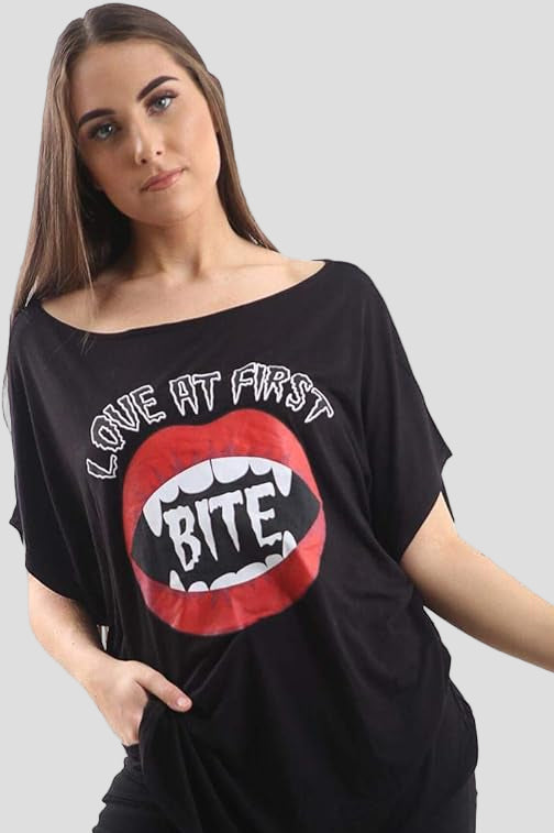 Love At First Bite Slouchy Tee Top