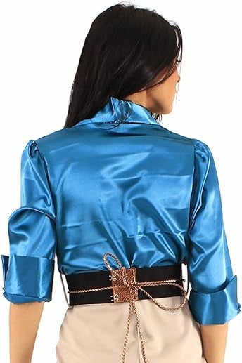 Two-Tone Satin Midi Dress