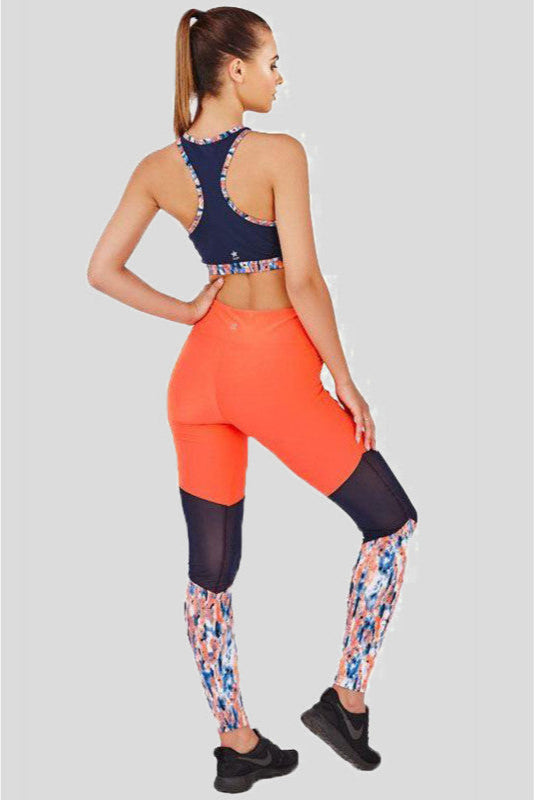 Colorblock Mesh Leggings