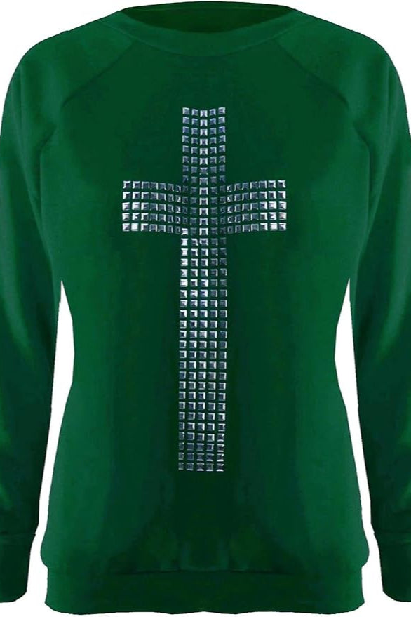 Studded Cross Jumper