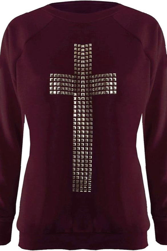 Studded Cross Jumper