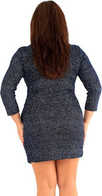 Ruched V-Neck Mini Dress