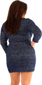 Ruched V-Neck Mini Dress