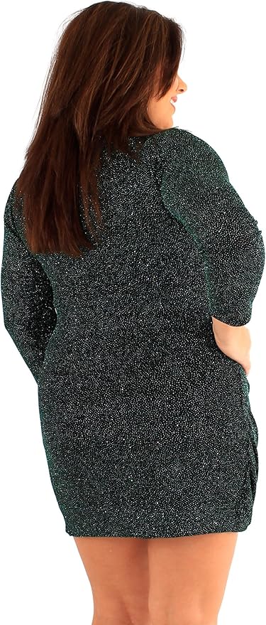 Ruched V-Neck Mini Dress