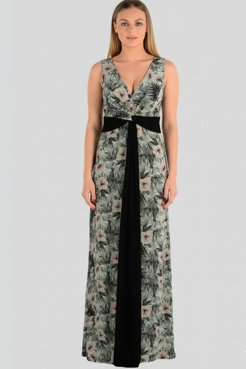 Floral Cascade Maxi Dress
