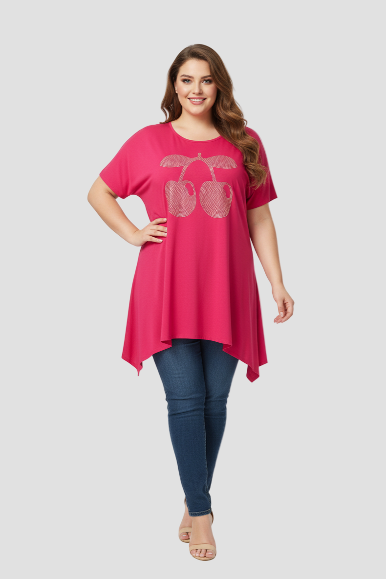 Rhinestone Cherry Tunic