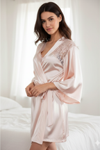 The Satin & Lace Kimono Robe