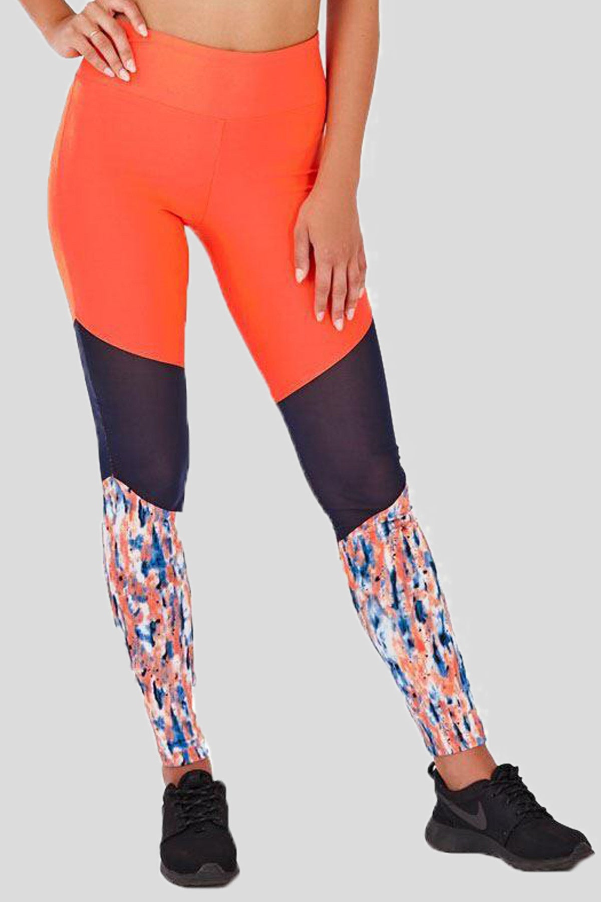 Colorblock Mesh Leggings
