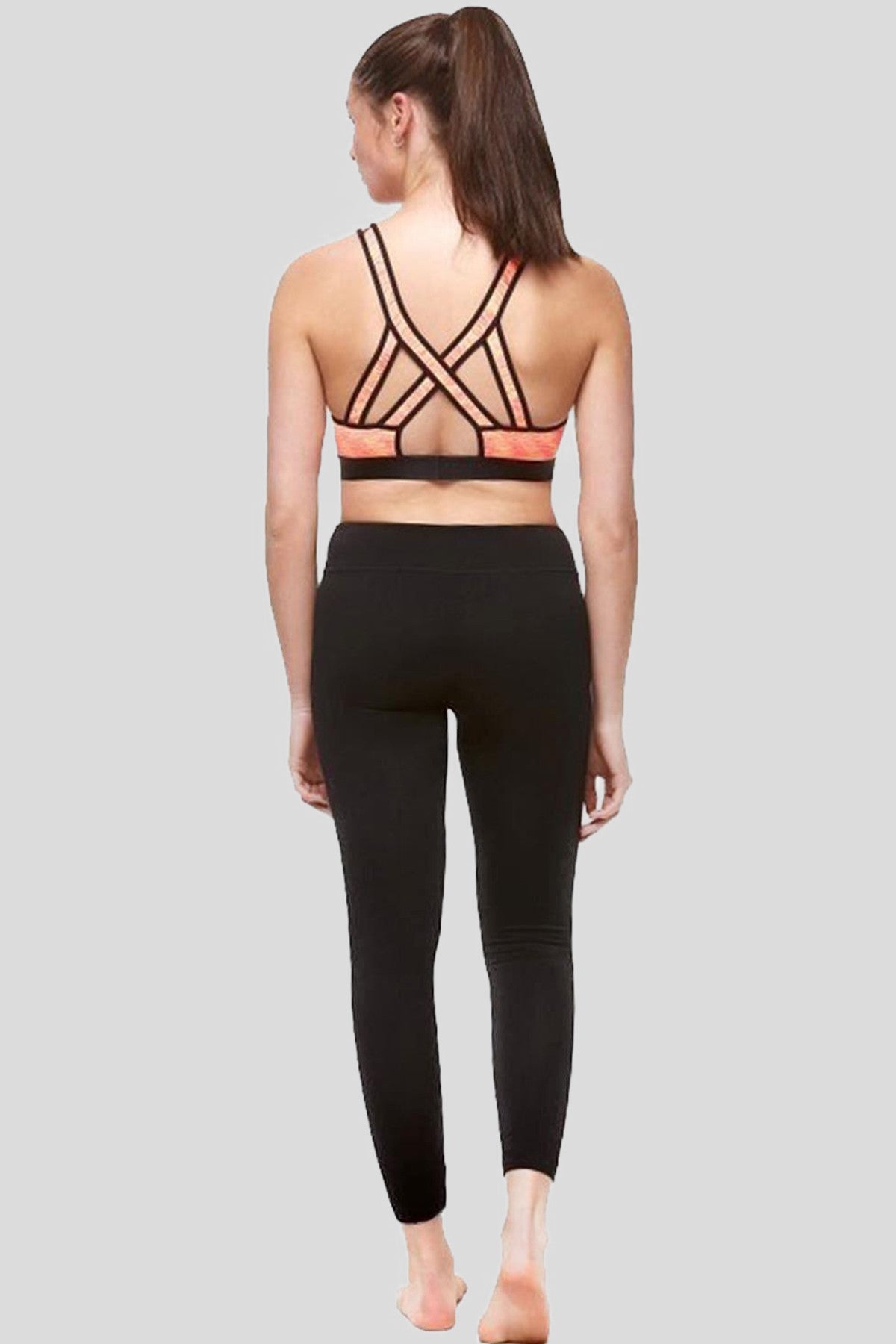 Elasticated Tie Waist Seamless Skinny Gym Pants