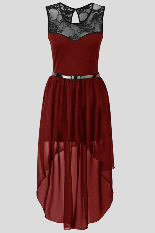 Belted Hi-Lo Gown