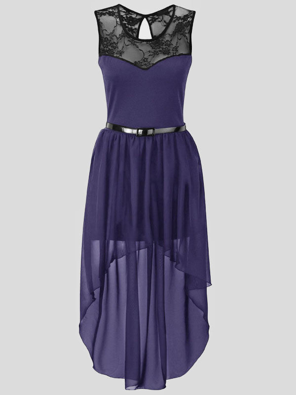 Belted Hi-Lo Gown