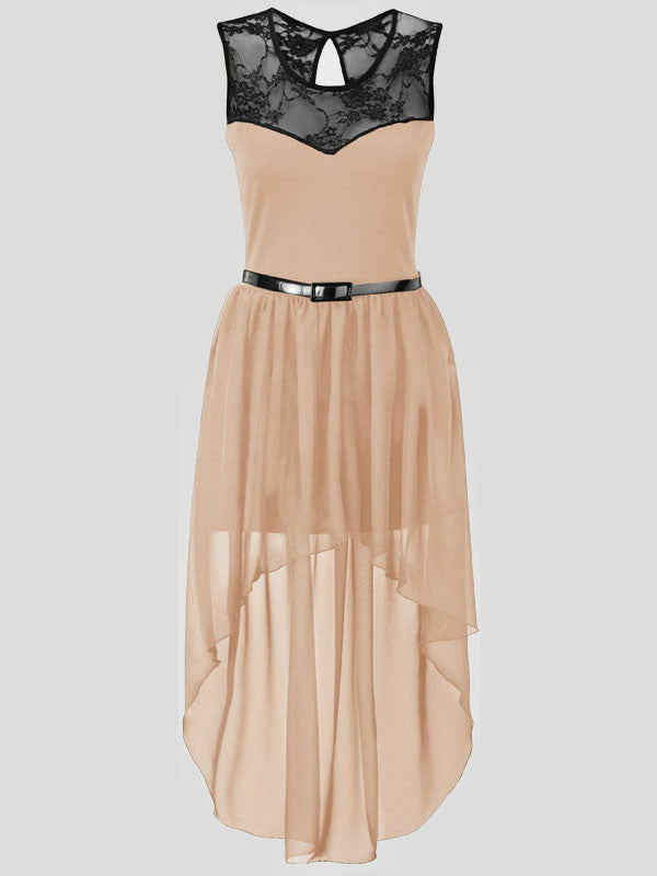 Belted Hi-Lo Gown