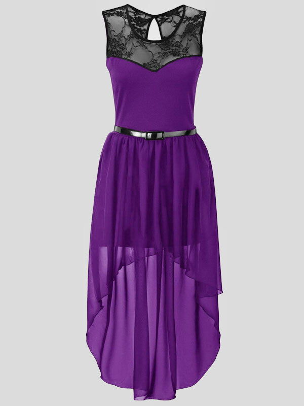 Belted Hi-Lo Gown