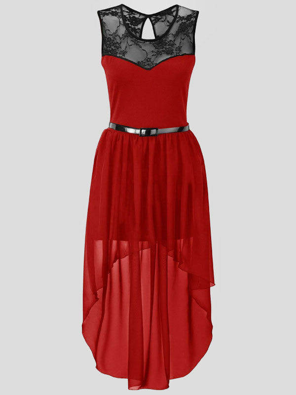 Belted Hi-Lo Gown