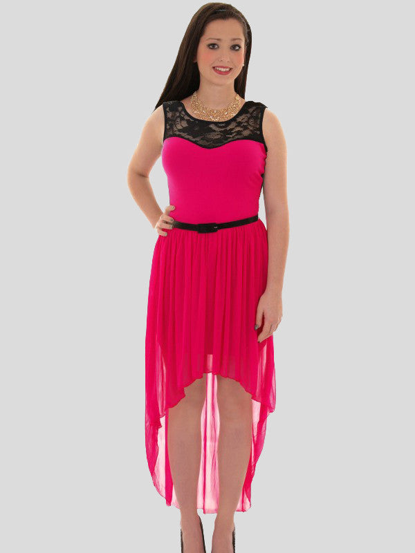 Belted Hi-Lo Gown