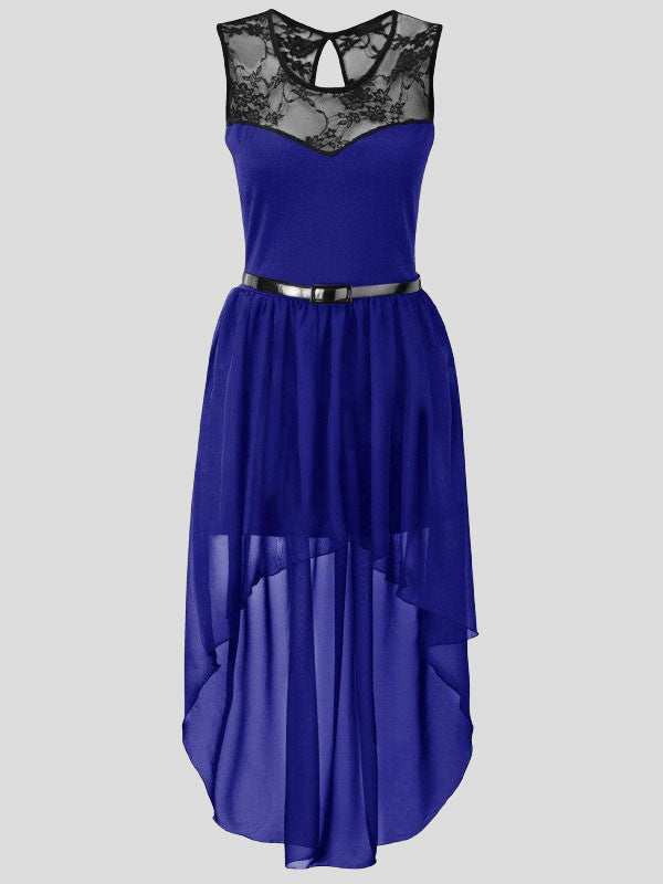 Belted Hi-Lo Gown