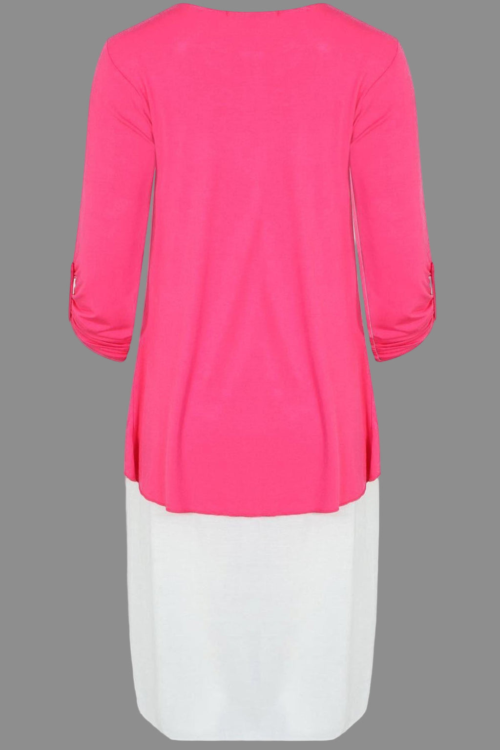 Layered high-low tunic top