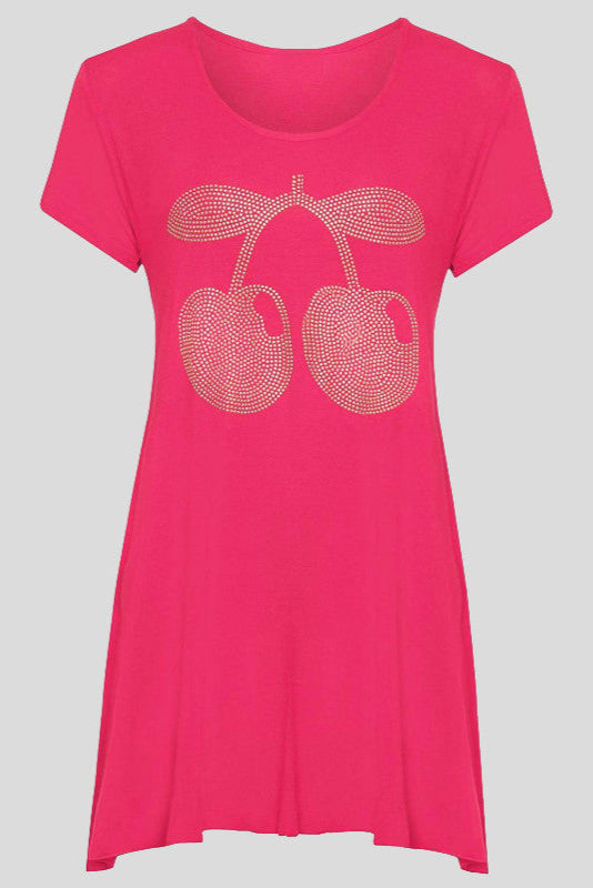 Rhinestone Cherry Tunic