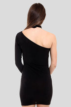 One-shoulder bodycon mini dress