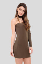 One-shoulder bodycon mini dress