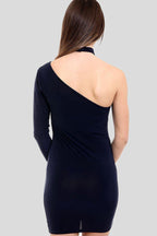 One-shoulder bodycon mini dress
