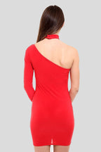 One-shoulder bodycon mini dress