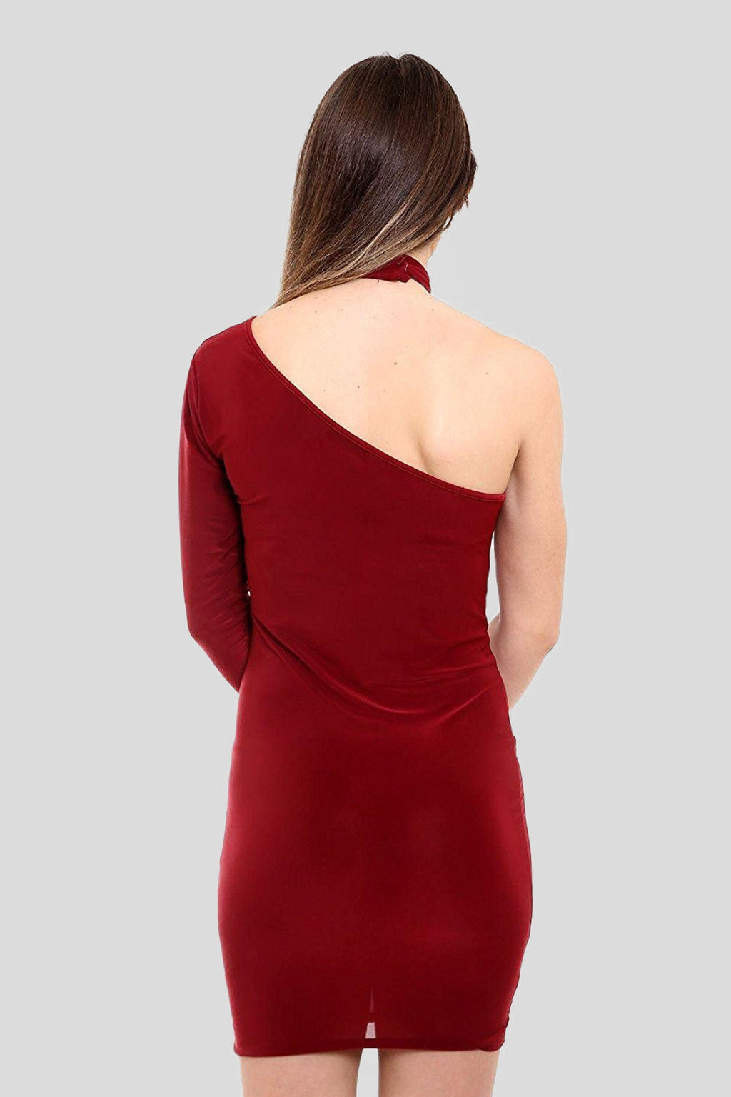 One-shoulder bodycon mini dress