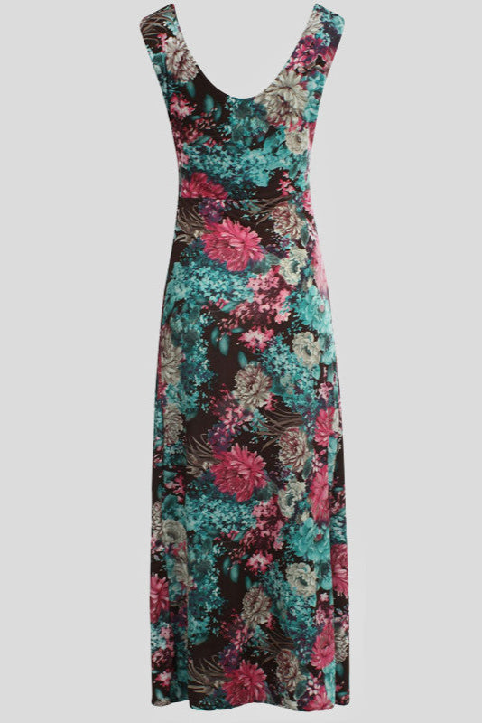 Floral Cascade Maxi Dress