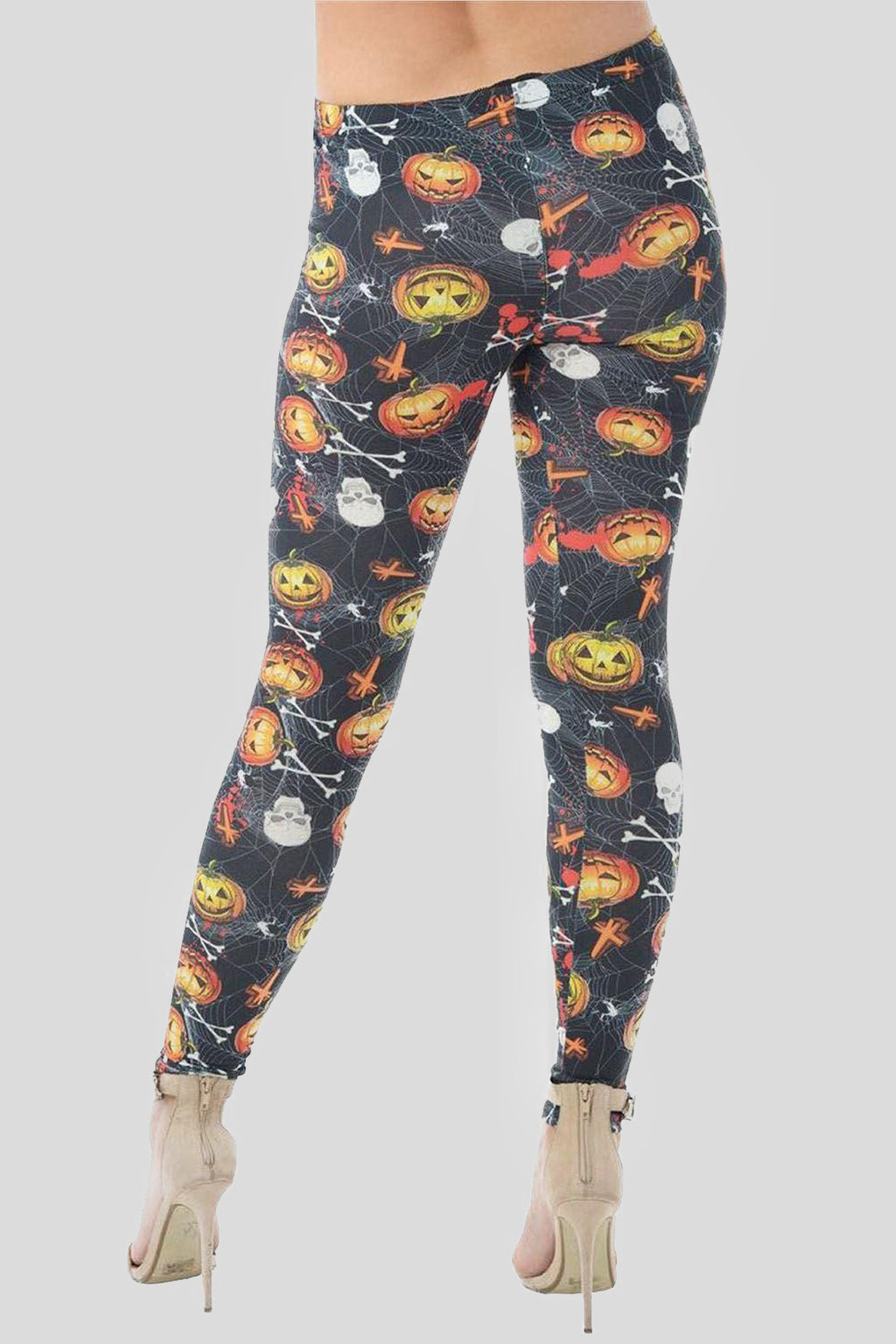 Spooky Web & Pumpkin Patch Leggings