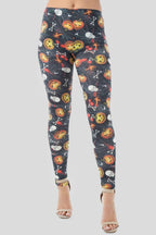 Spooky Web & Pumpkin Patch Leggings