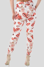 Dracula Red Lips Print leggings
