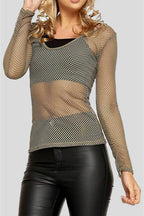 Long-Sleeve Fishnet Top