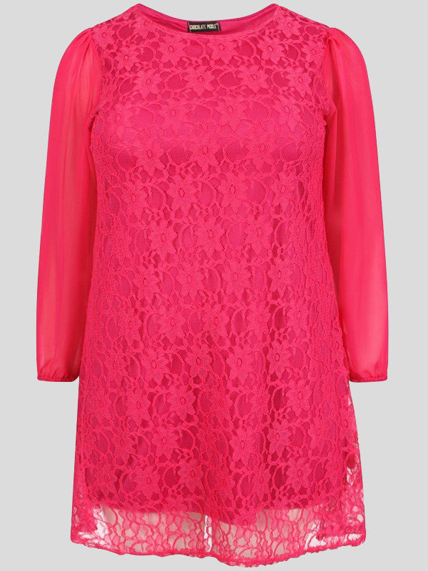 Elegant Lace Overlay Dress