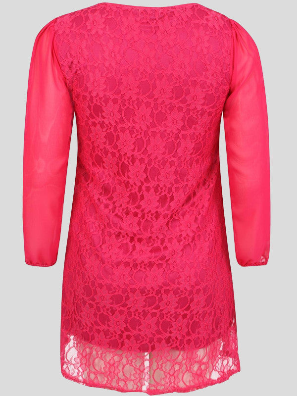 Elegant Lace Overlay Dress