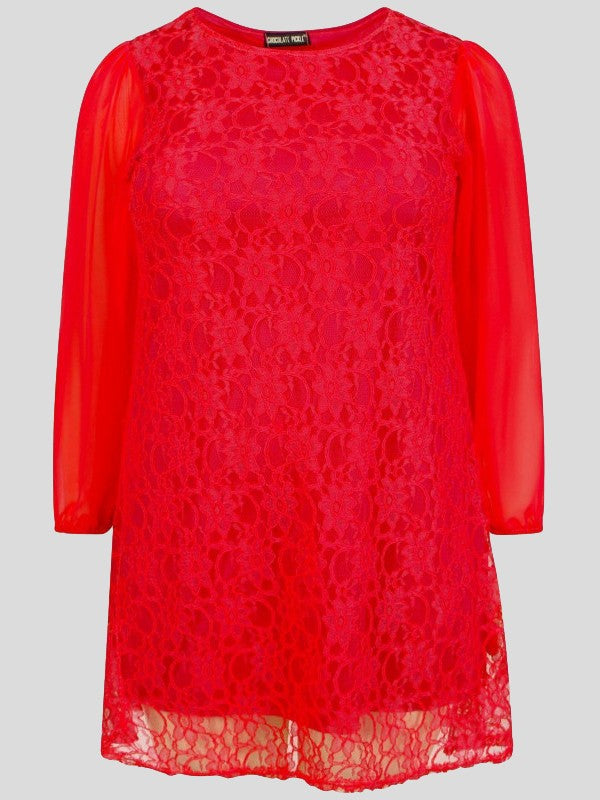 Elegant Lace Overlay Dress