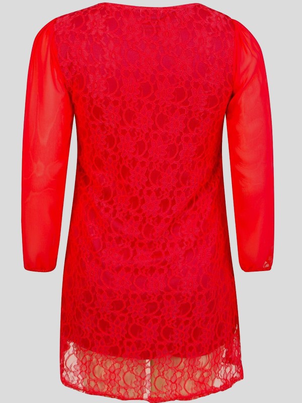 Elegant Lace Overlay Dress