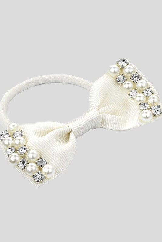 Pearl and Rhinestone Bow