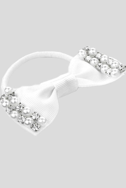 Pearl and Rhinestone Bow