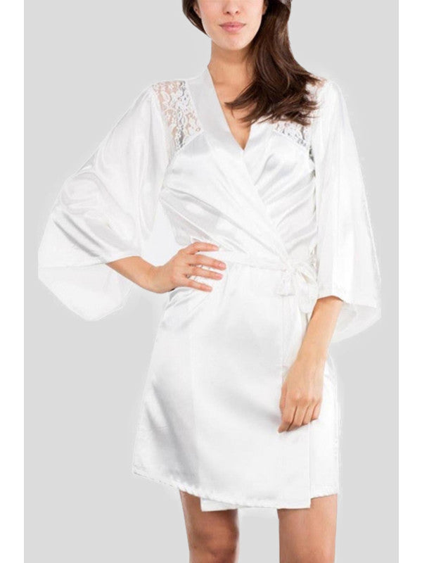 The Satin & Lace Kimono Robe