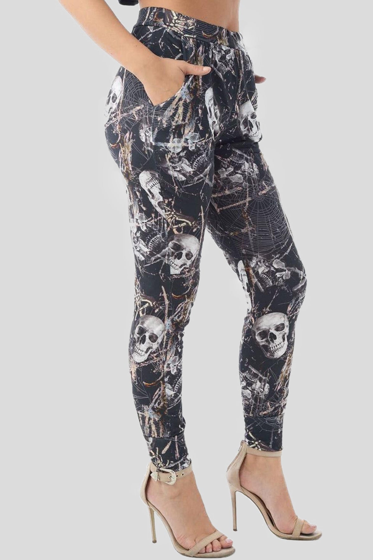 Skull & Web print leggings