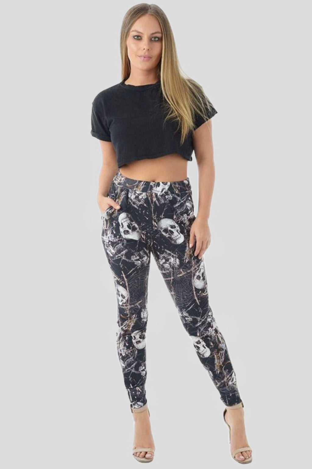 Skull & Web print leggings