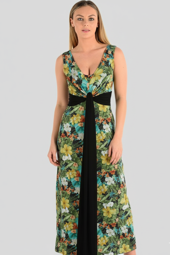 Floral Cascade Maxi Dress