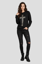 Studded Cross Jumper