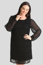 Elegant Lace Overlay Dress