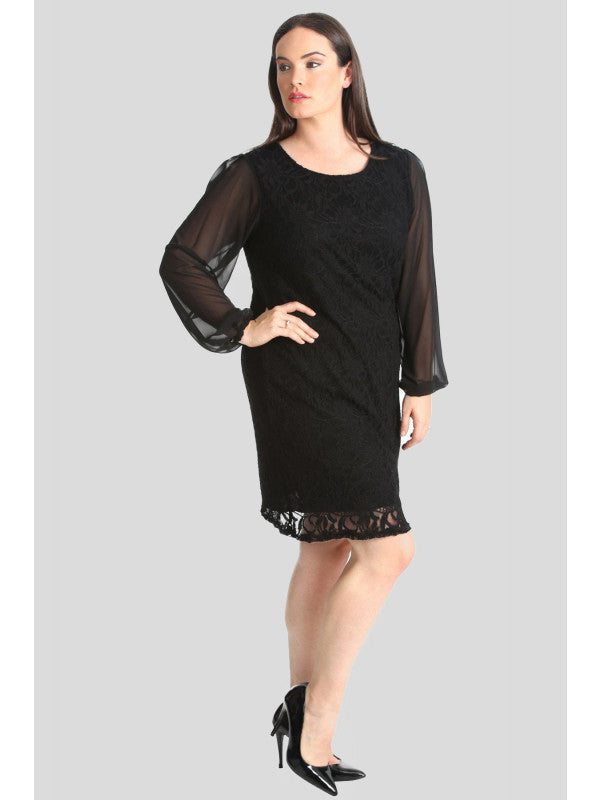 Elegant Lace Overlay Dress